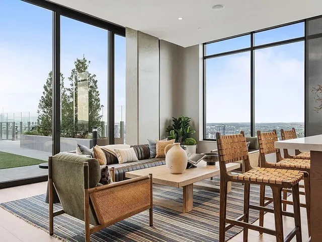 a view of city with balcony