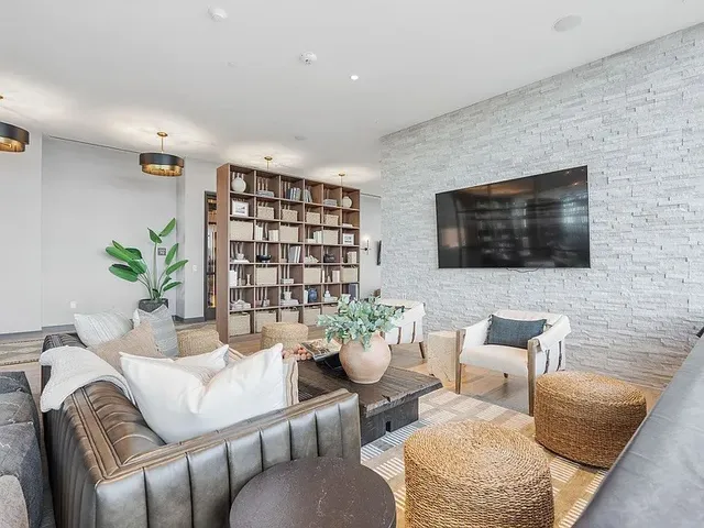 a view of a city with tall buildings