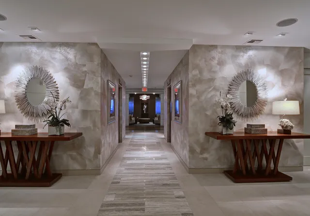 a view of a street with a building in front of it