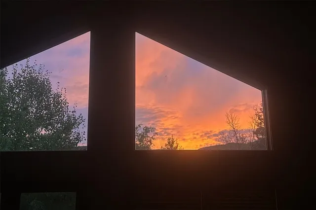 an aerial view of a houses