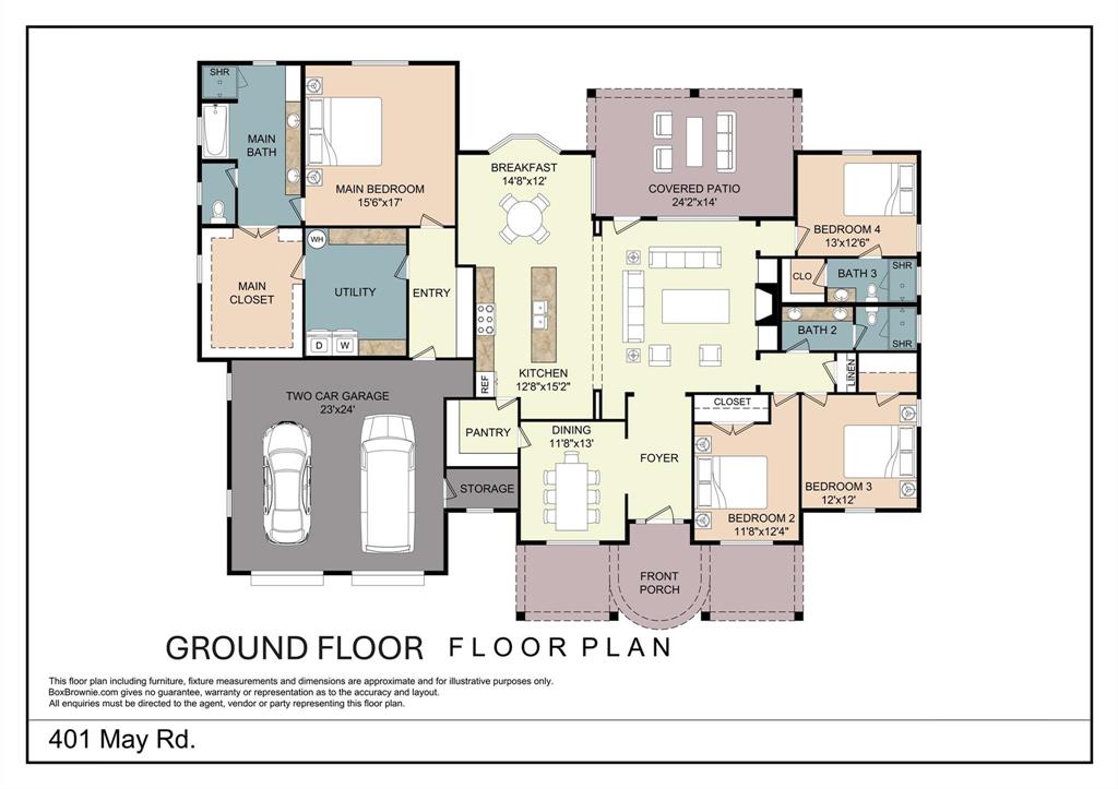 401 May Road Seagoville, TX 75159 - Photo 31 of 31 a picture of a floor plan