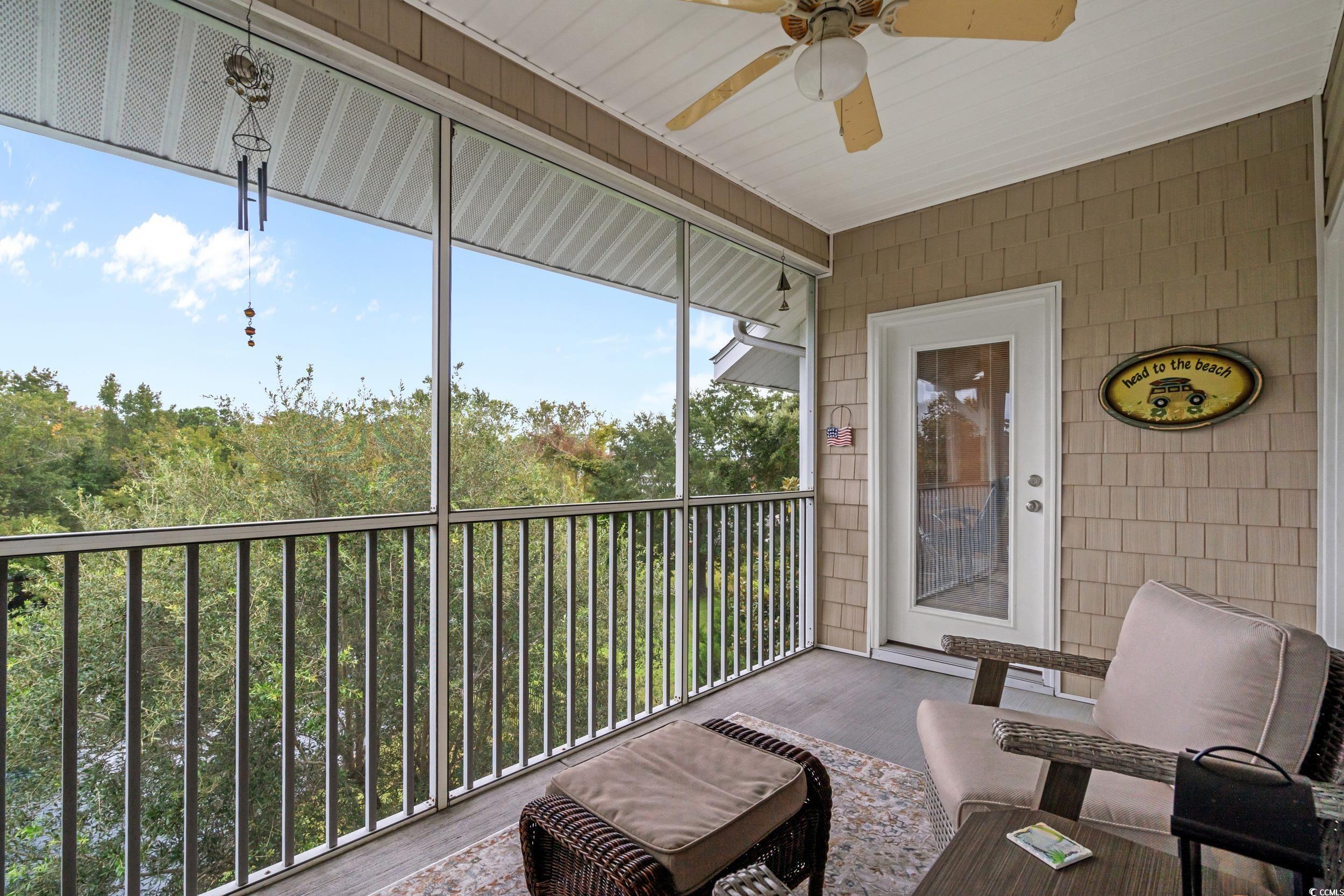 70 Addison Cottage Way, Unit 322 Murrells Inlet, SC 29576 - Photo 28 of 40 Sunroom featuring ceiling fan