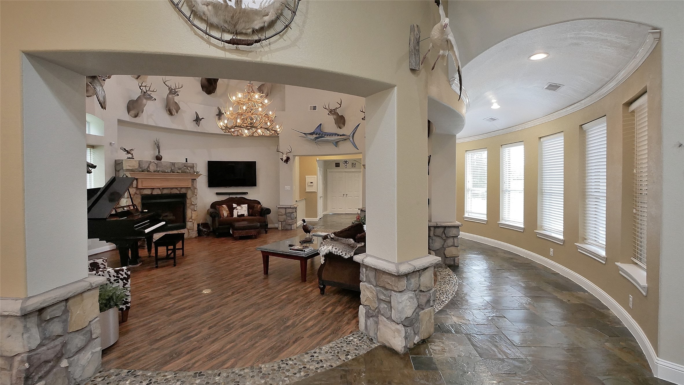 23478 Bays Chapel Road Richards, TX 77873 - Photo 14 of 49 a living room with furniture window and a fireplace