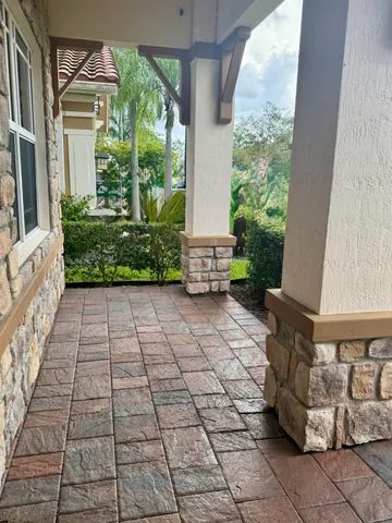 a view of an entryway with a window