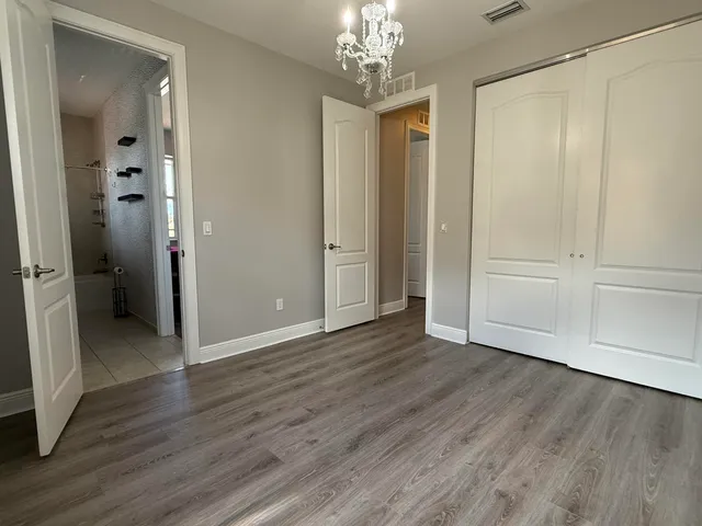 a view of a park with slide