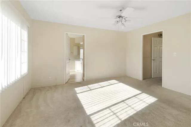 a view of a bedroom with a natural light
