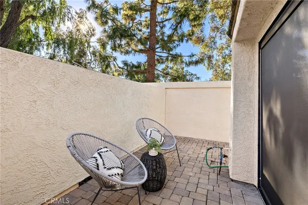 a view of a chairs in a window
