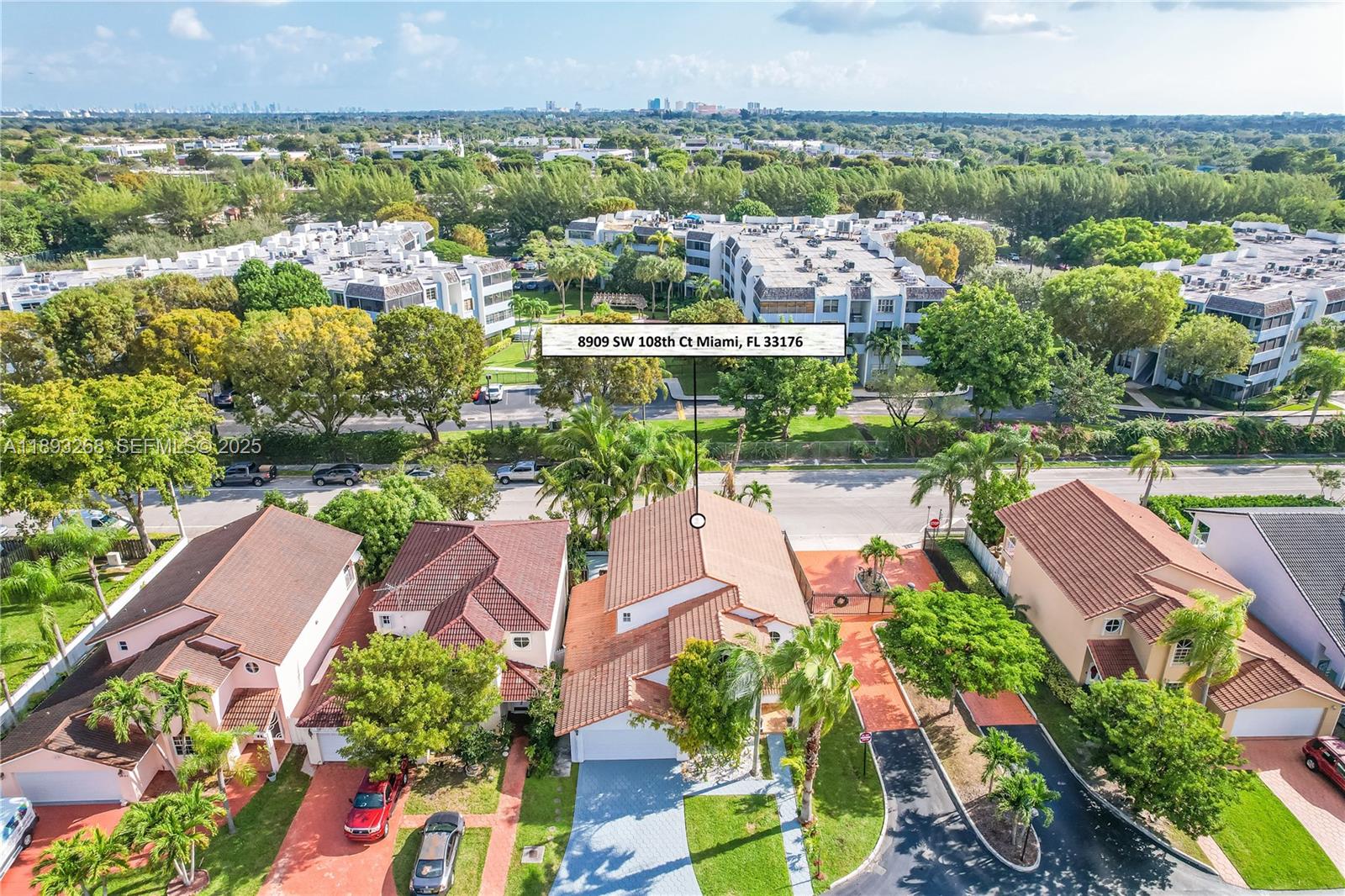 8909 Southwest 108th Circle Miami, FL 33176 - Photo 28 of 28 an aerial view of residential houses with outdoor space and street view