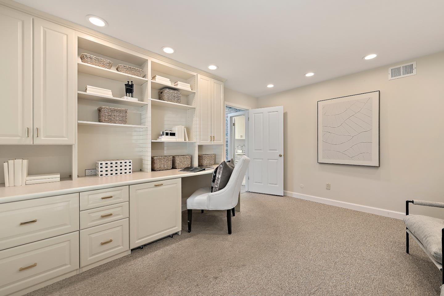 60 Linaria Way Portola Valley, CA 94028 - Photo 31 of 39 a hallway with cabinets and window