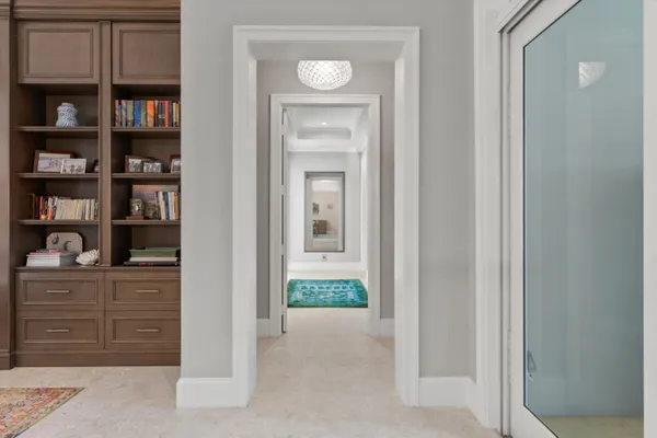 a spacious bathroom with a double vanity sink mirror and shower