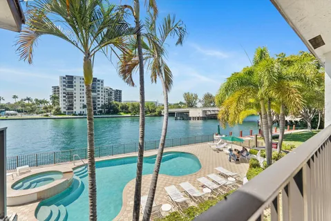 a view of a lake from a balcony
