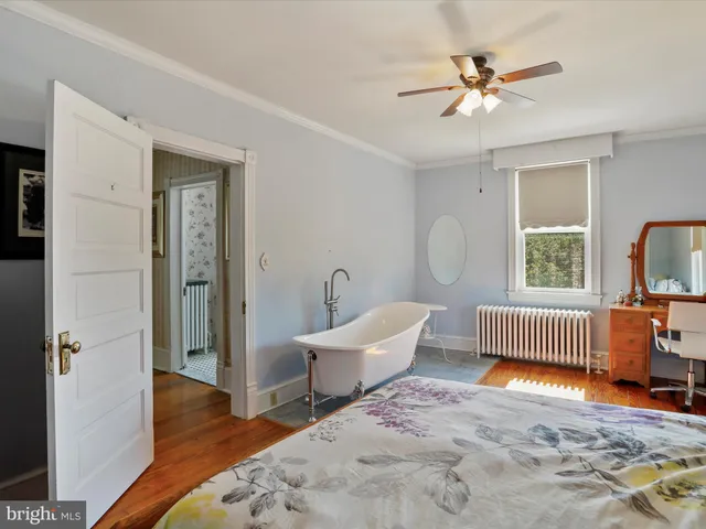 a living room with a bed furniture and a window
