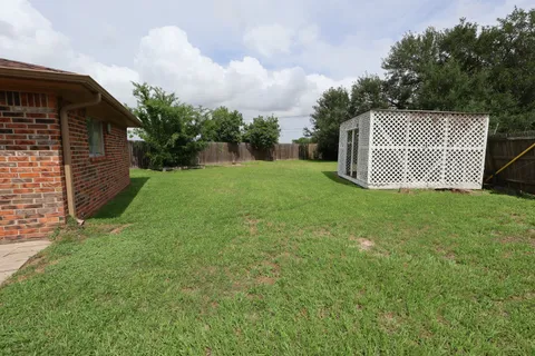 a view of a black gate