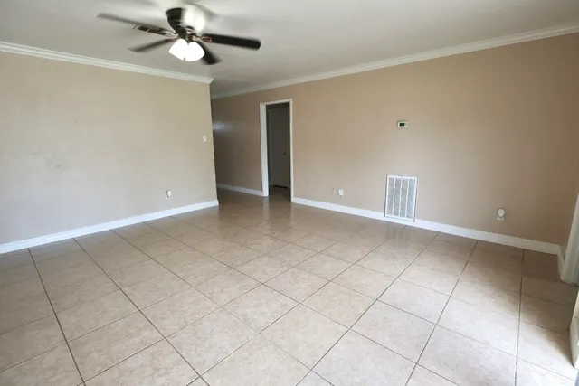 a view of a electric appliances and a windows