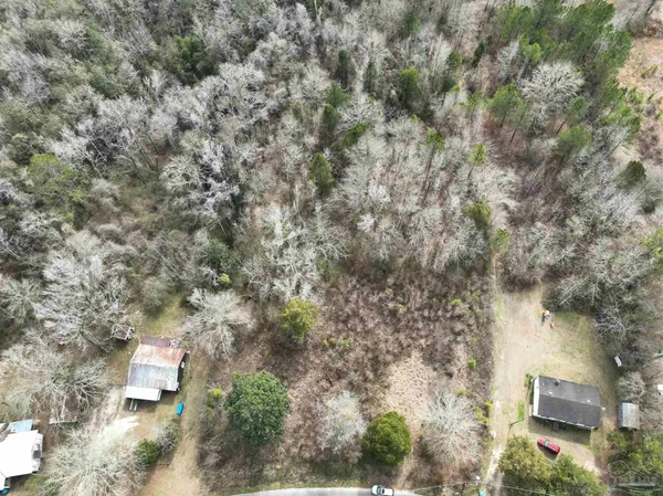 an aerial view of residential house with outdoor space