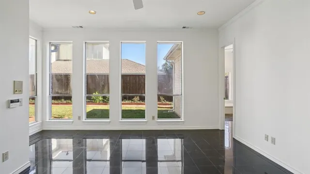 a view of a windows and a room with windows