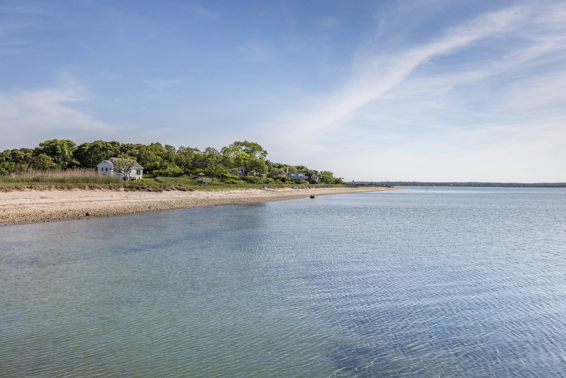 a view of an lake and a beach