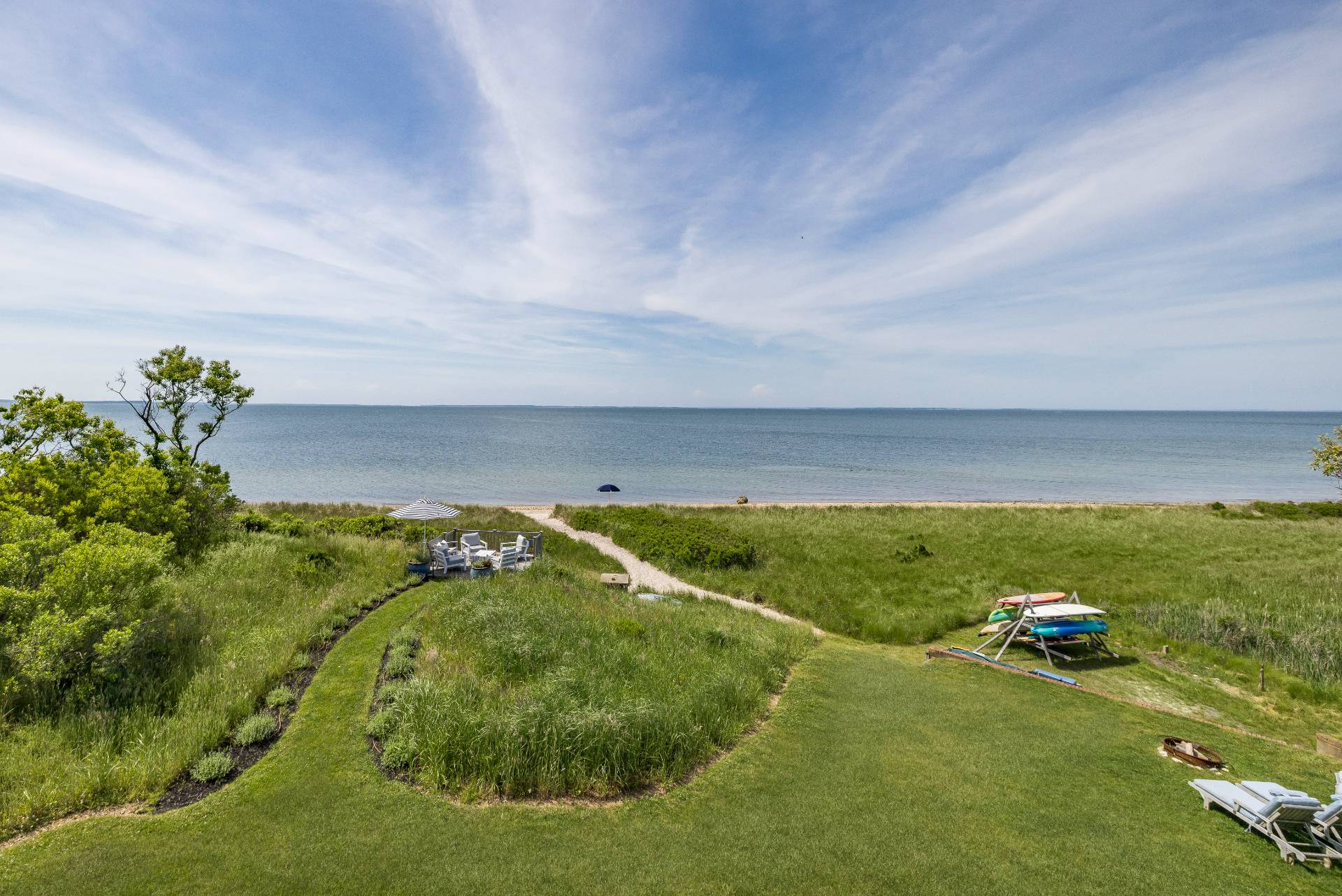 48 Bay Inlet Road East Hampton, NY 11937 - Photo 32 of 46 a view of a field with an ocean