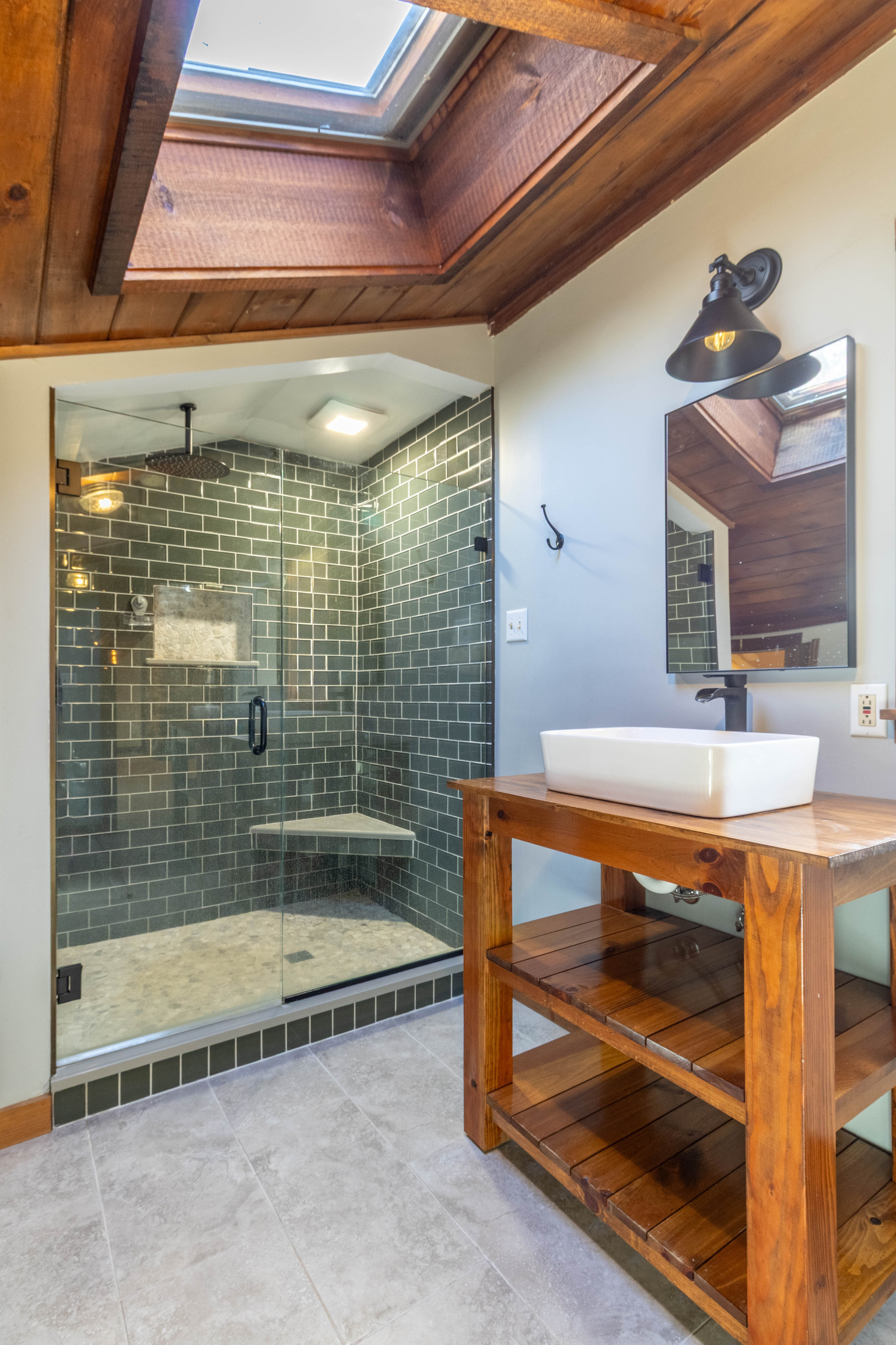 67 Moodus Leesville Road East Haddam, CT 06469 - Photo 21 of 38 a bathroom with a shower and a sink