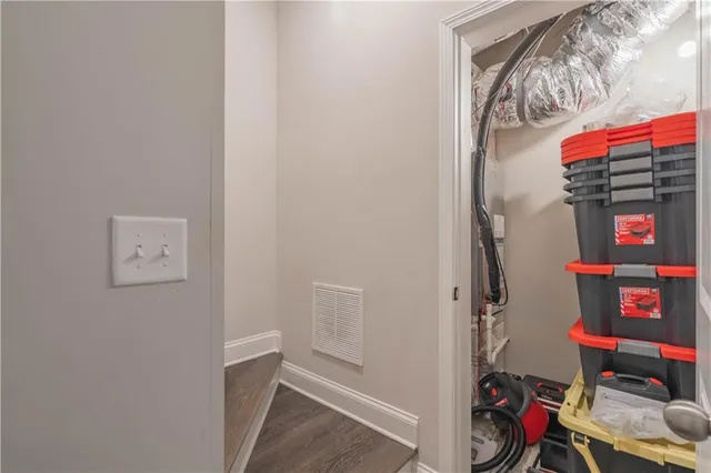 a storage room with storage and utility