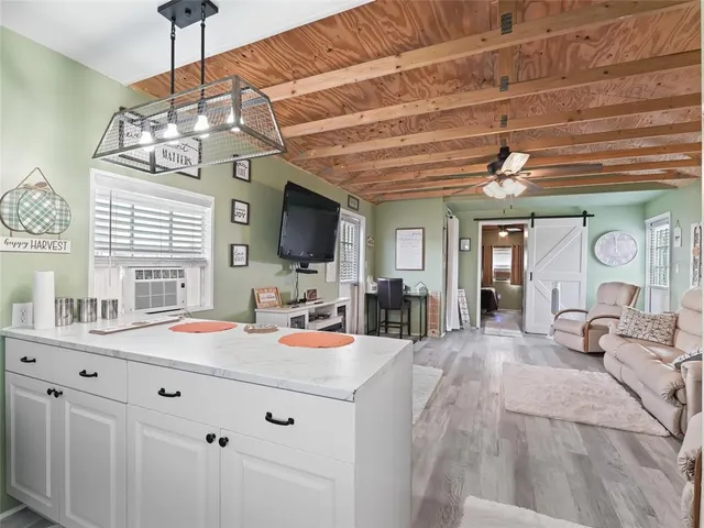 a view of a garden with a play ground