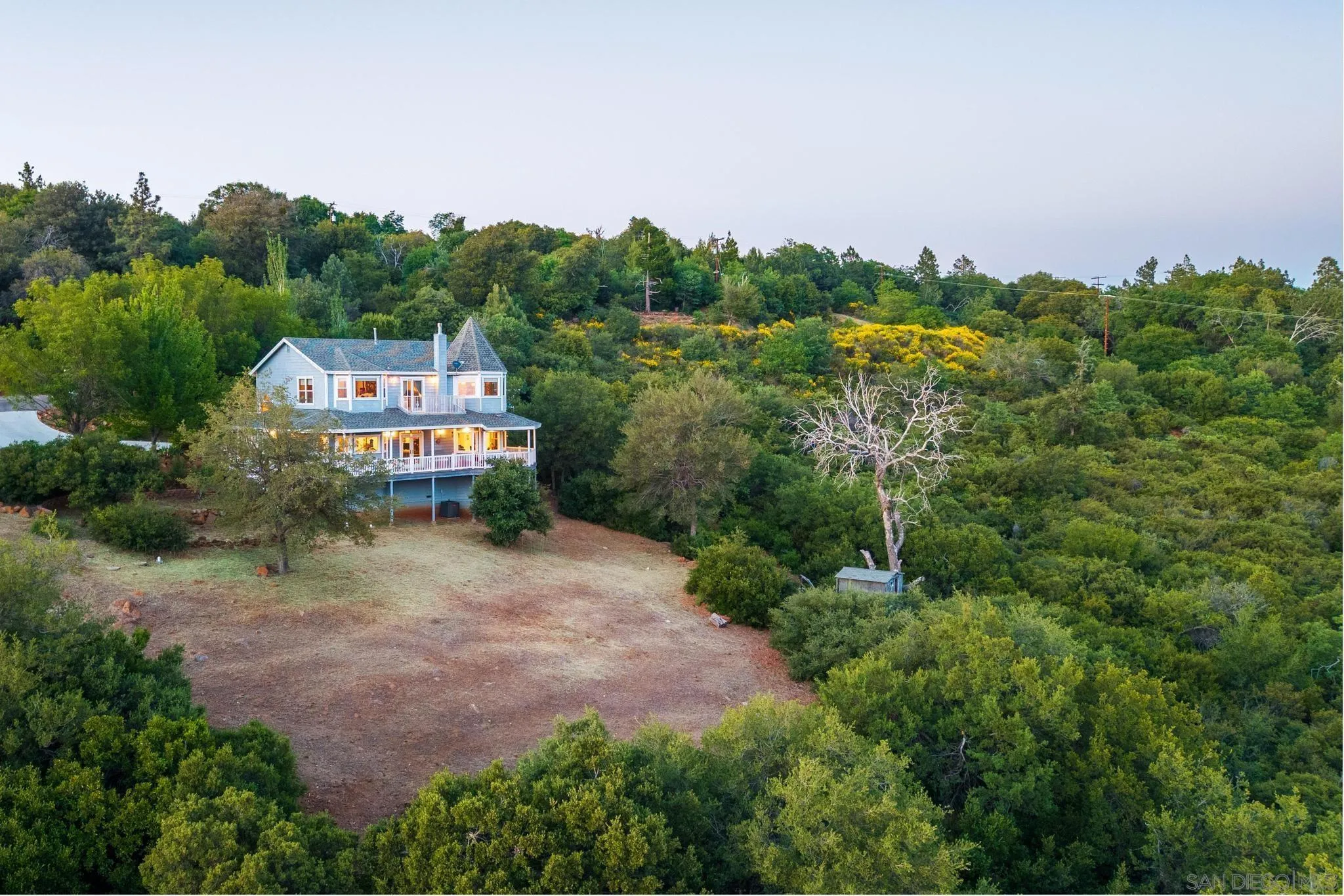 4819 Pine Ridge Avenue Julian, CA 92036 - Photo 41 of 51 an aerial view of a house with a garden