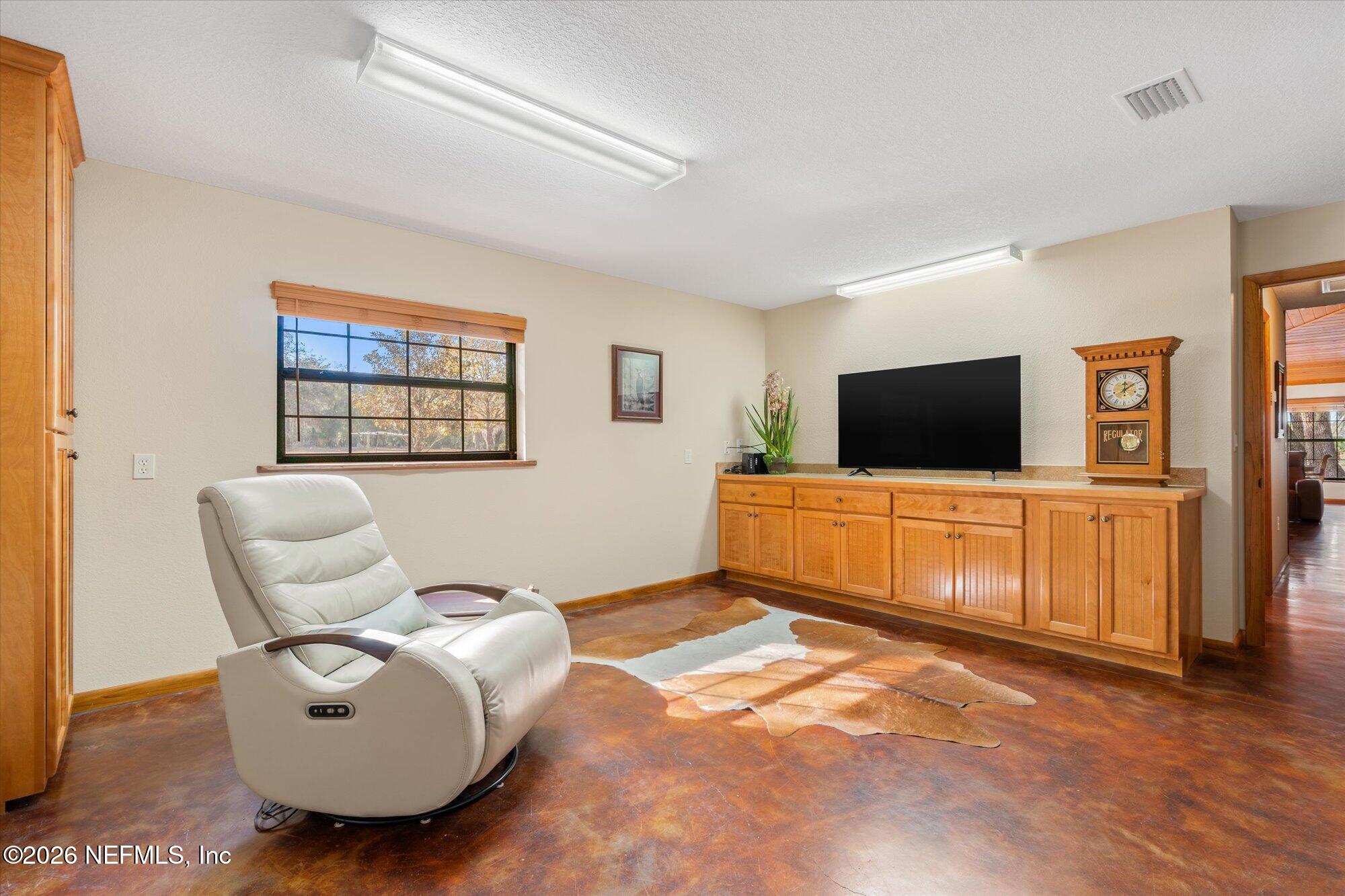 118 Hooks Lake Road Melrose, FL 32666 - Photo 35 of 61 a living room with furniture and a flat screen tv