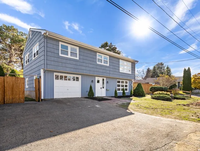 a view of a house with a patio