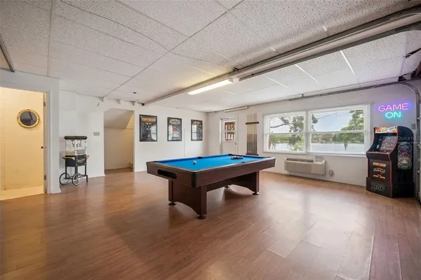 a view of an empty room with a fireplace