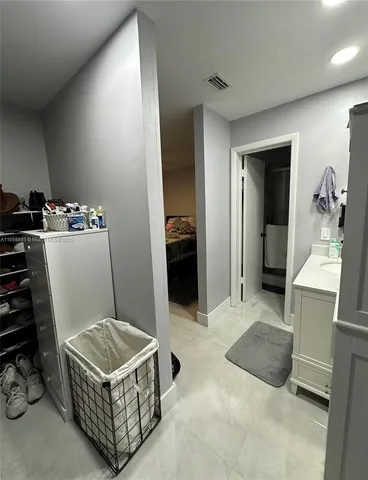 a room with furniture