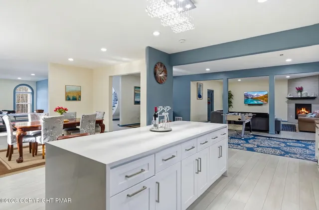 a living room with furniture and a couch