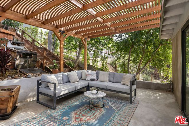 a view of a couches in the patio