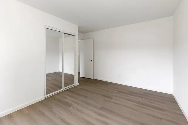 an empty room with window