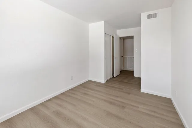 a bench is sitting in middle of building