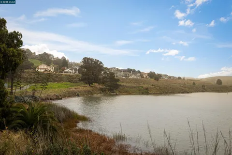 a view of lake with mountain