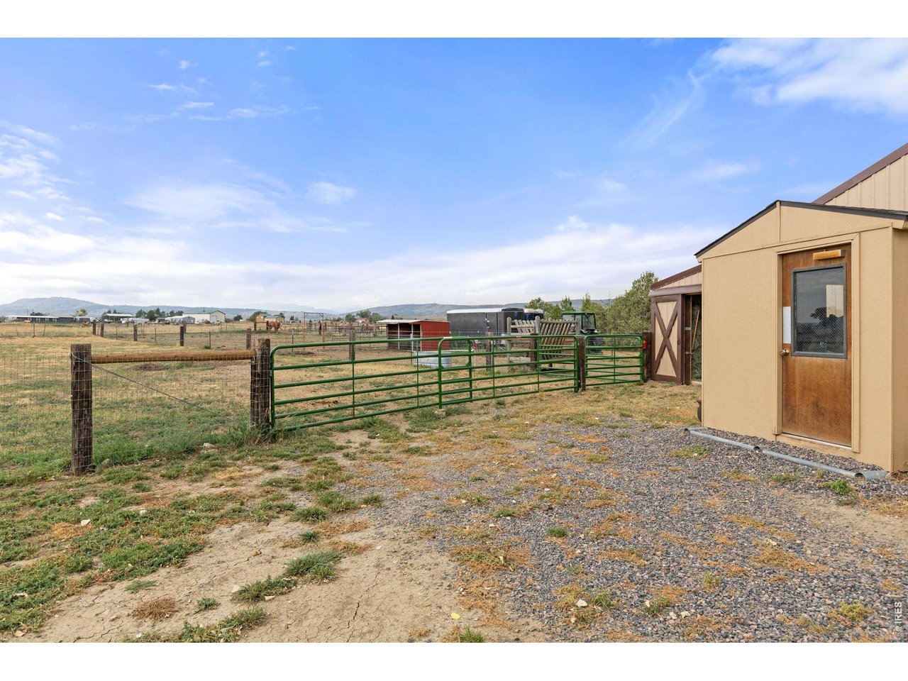 5001 Meining Road Berthoud, CO 80513 - Photo 40 of 49 Corral Entrance and Additional 99 sf Shed