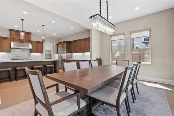 a view of a dining room and livingroom