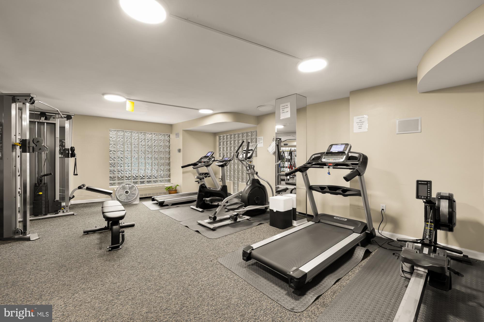 1239 Vermont Avenue Northwest, Unit 102 Washington, DC 20005 - Photo 18 of 21 a view of a room with gym equipment