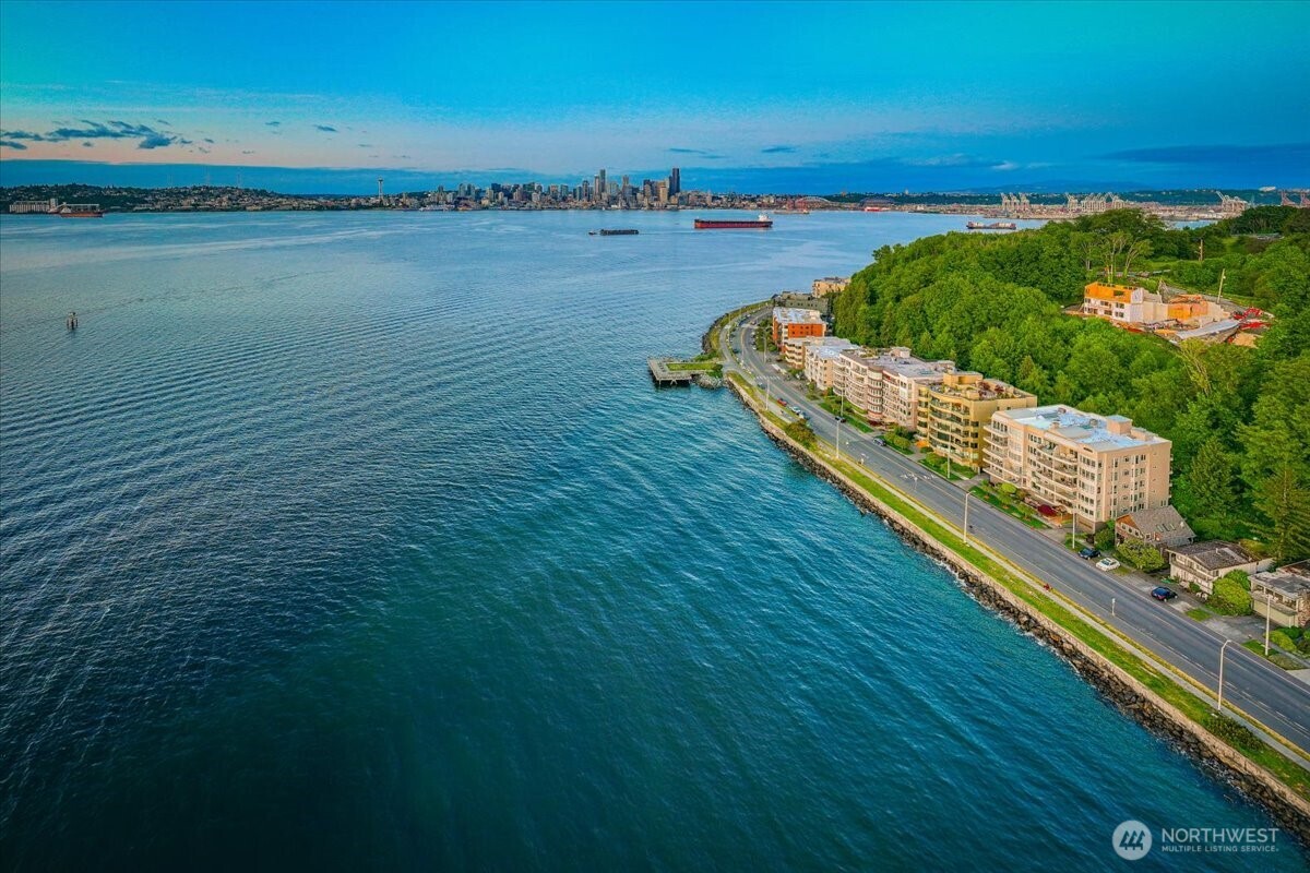 1017 California Lane Southwest Seattle, WA 98116 - Photo 17 of 19 a view of a lake with outdoor space