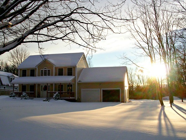 95 South Road Templeton, MA 01436 - Photo 26 of 26 a front view of a house with a yard and garage