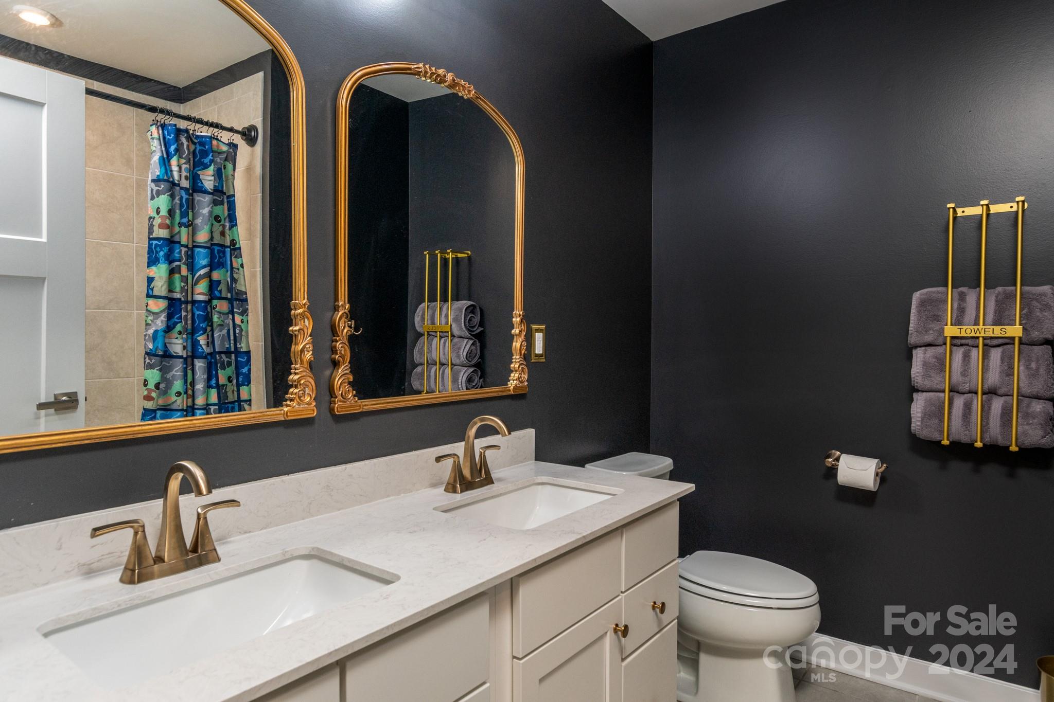14306 Sunnyhill Grove Road Davidson, NC 28036 - Photo 19 of 35 a bathroom with a toilet sink and mirror