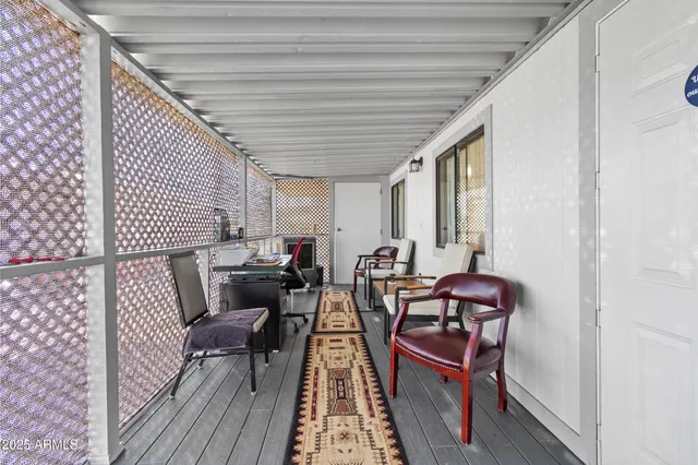 a room with furniture