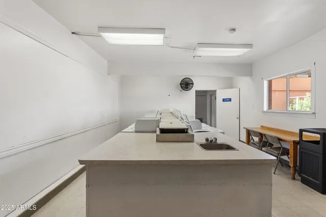 a view of a dining area with furniture