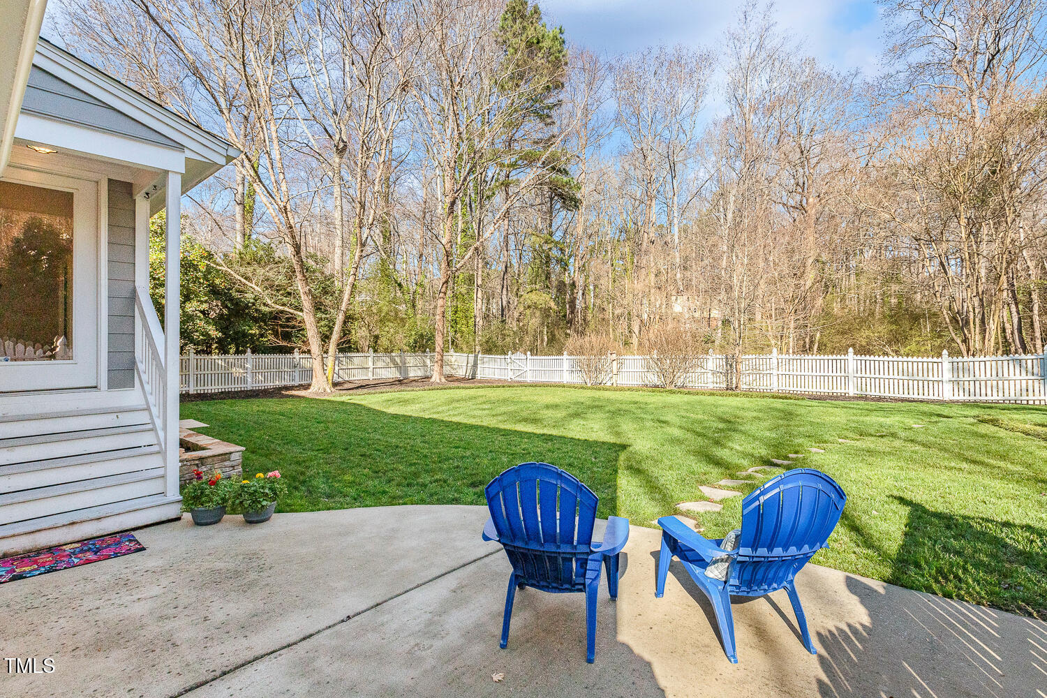 6320 Bayswater Trail Raleigh, NC 27612 - Photo 54 of 62 a view of backyard with seating area and green space