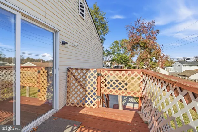 a view of a wooden door