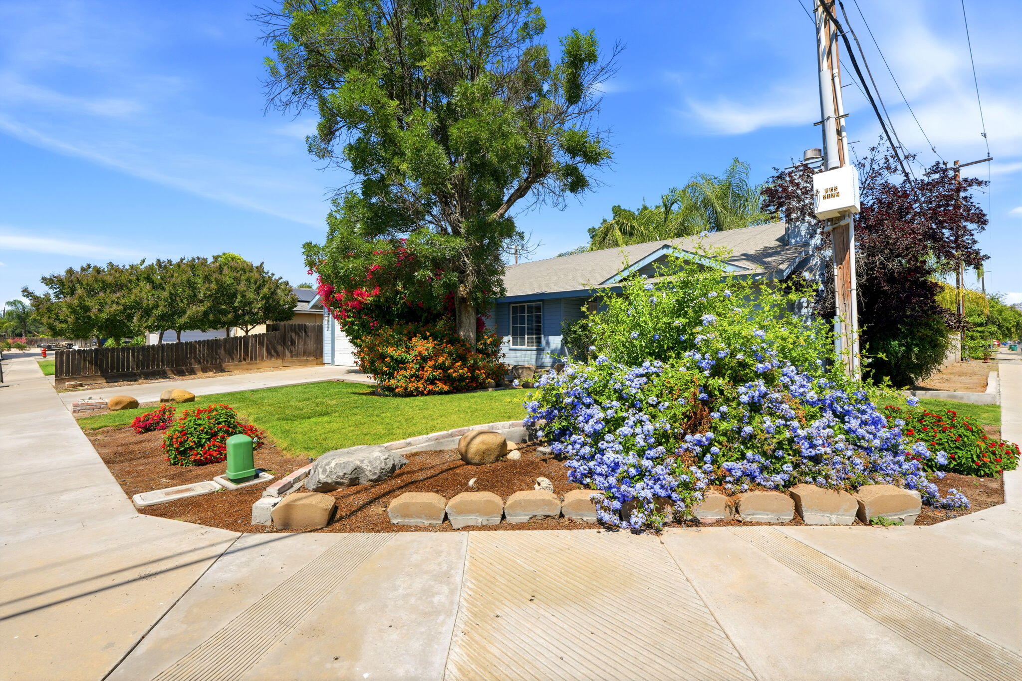 481 Katelyn Court Exeter, CA 93221 - Photo 4 of 33 a view of a garden with a fountain