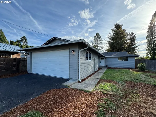 a house view with a backyard space