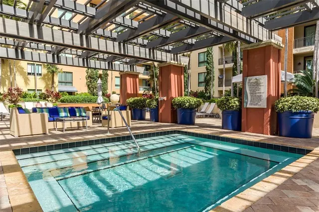 a city view with tall buildings