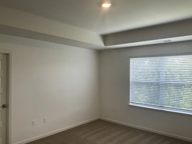 an empty room with closet