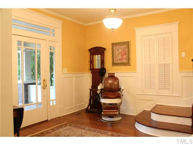 502 Cole Street Raleigh, NC 27605 - Photo 2 of 25 Welcoming entry hall has restored bevelled glass front door.
